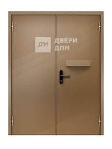 Противопожарная дверь двупольная ДПМ-02 EIS глухая с лотком