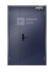 Противопожарная дверь полуторная глухая ДПМ-02 1-го типа шумоизоляционная